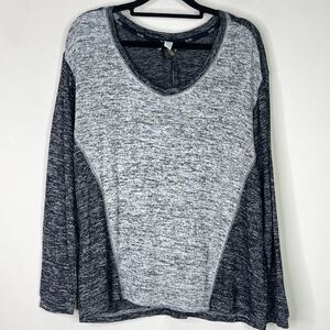 New Nicole Miller Knit V-Neck Color Block Top Women's Size Medium